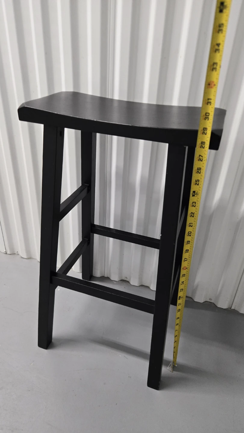 Black Saddle Seat Bar Stool - photo 5