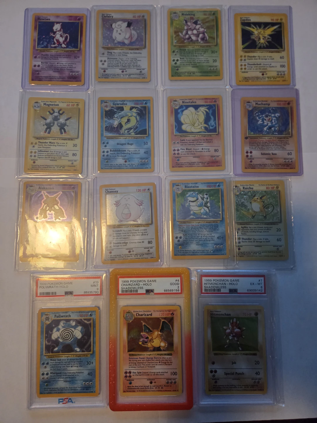 Pokemon cards 15/16 base set holos!