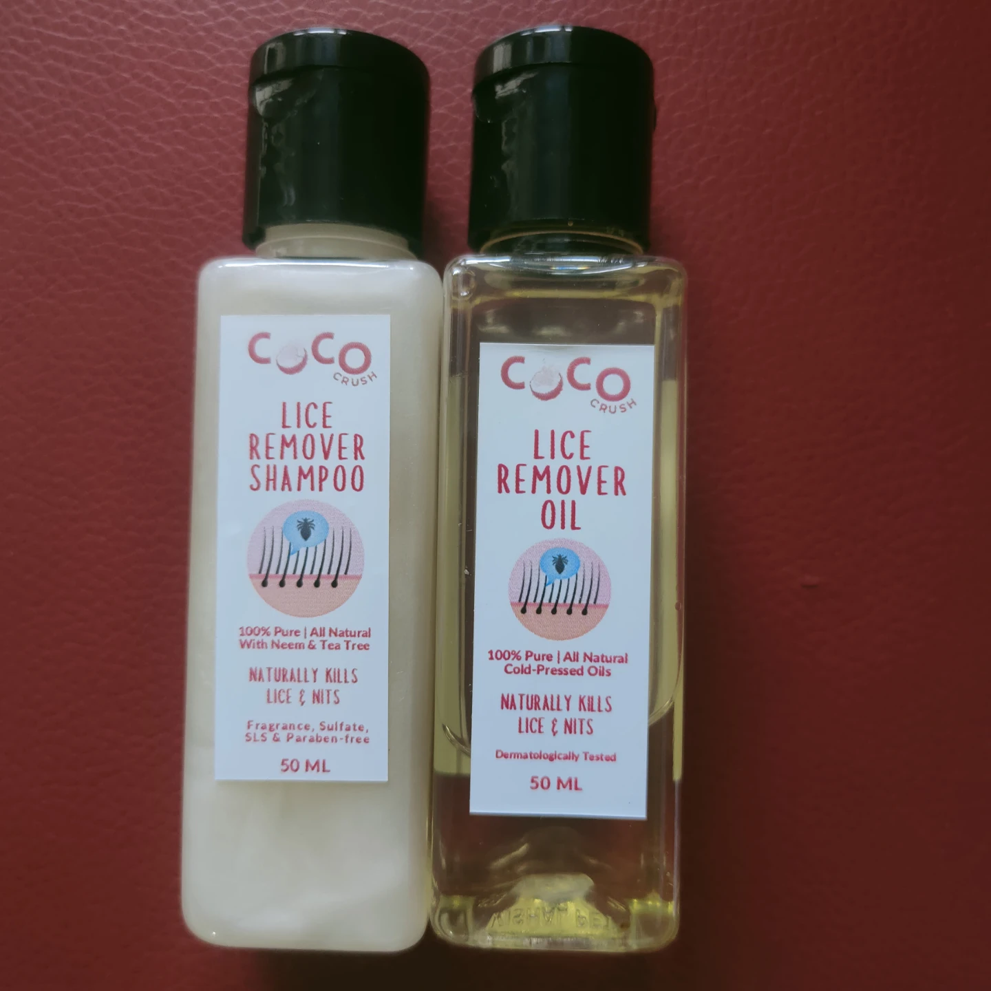 Brand new Coco Crush Lice Remover Shampoo & Oil Set - 50 ML Each
