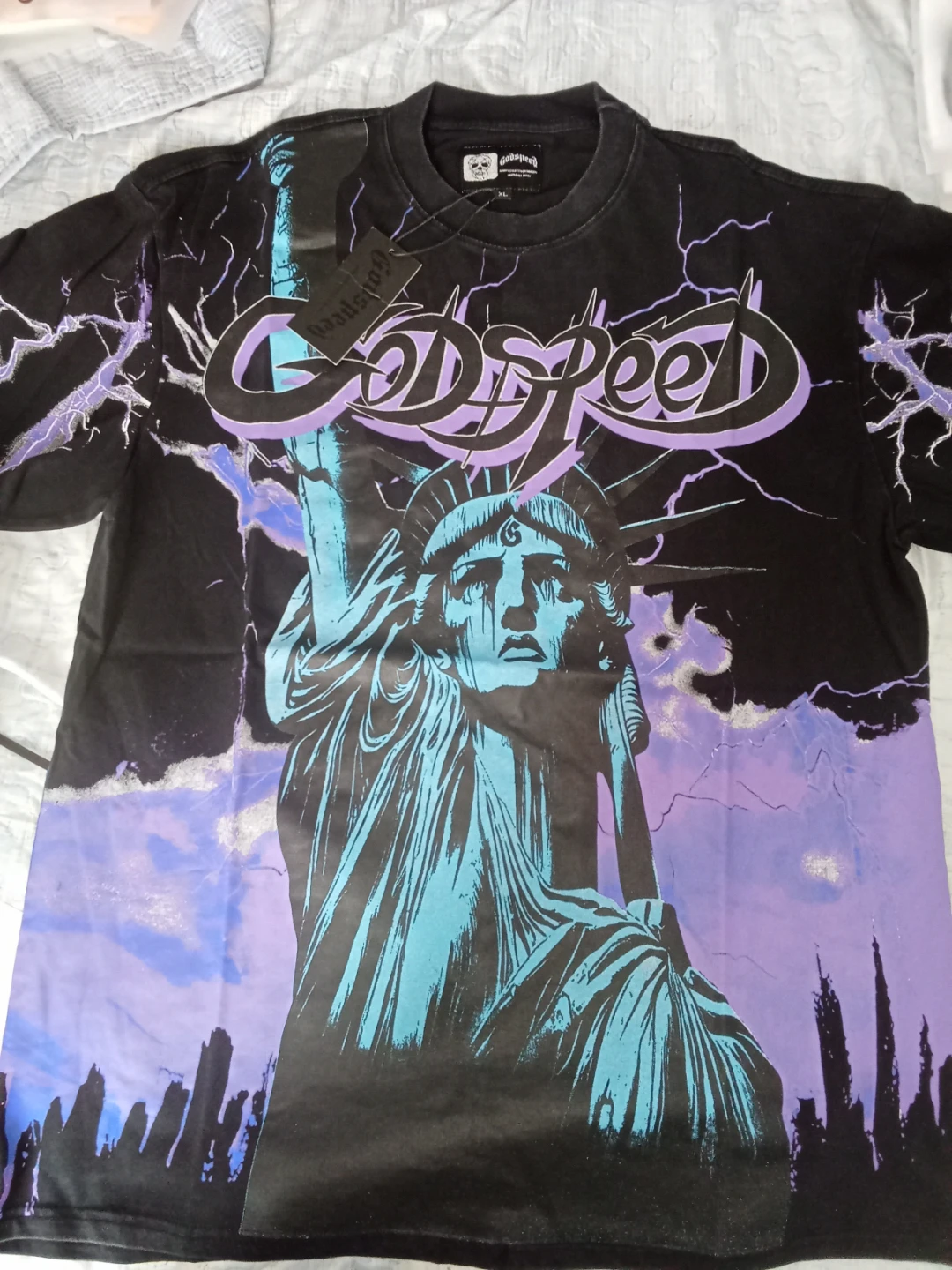 Godspeed "Out of Many, One" Statue of Liberty T-Shirt XL