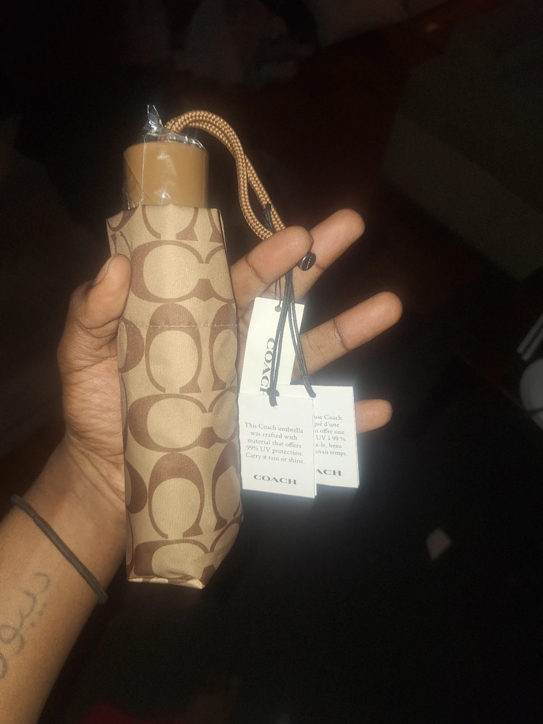 Coach Signature Pattern Umbrella