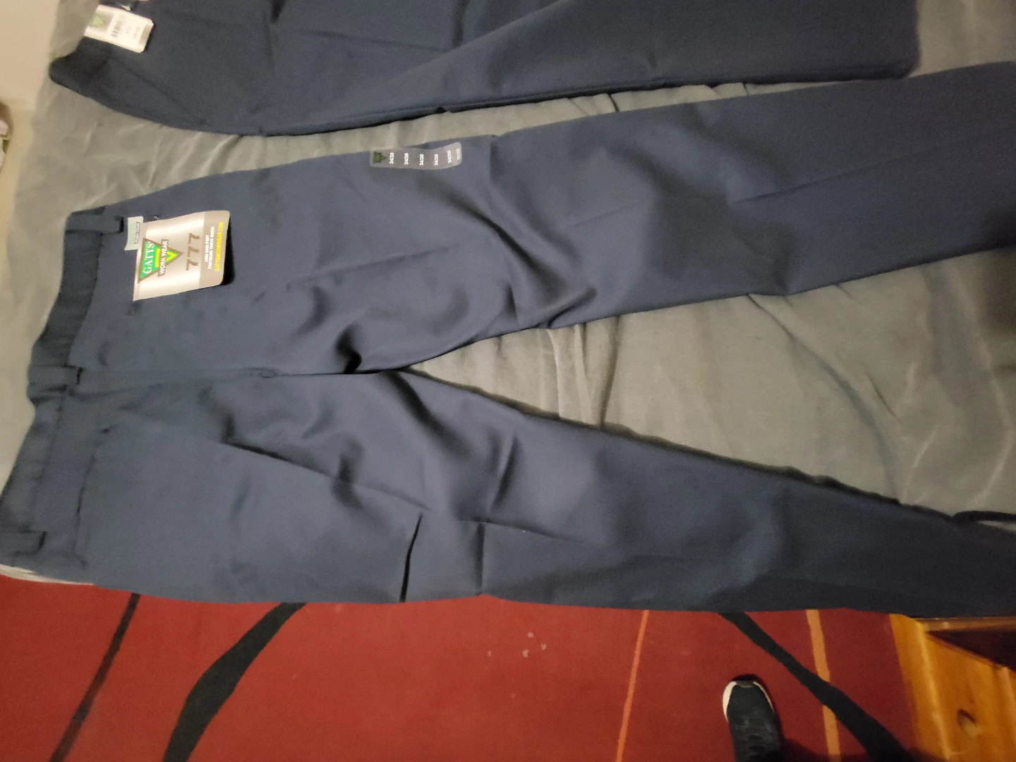 Nautica Men's Classic Fit Khaki Pants Size 34x30 Navy Blue - photo 2