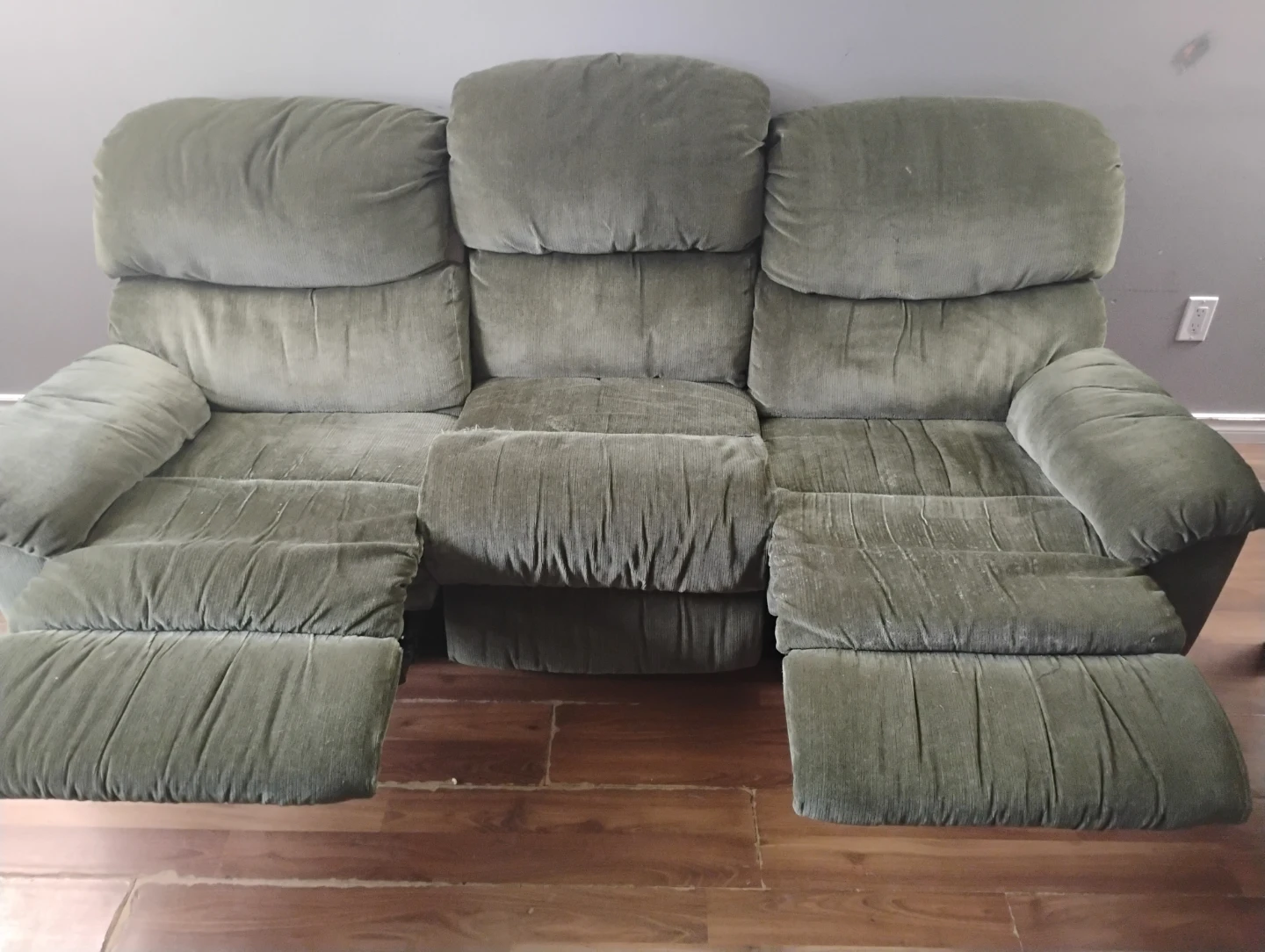 Green 3-Seater Reclining Sofa - photo 4