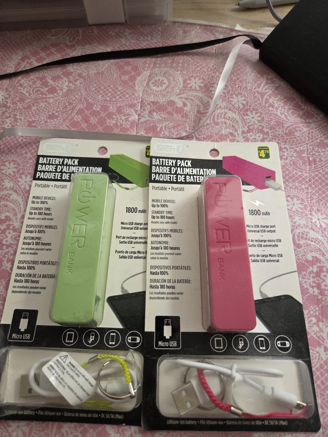 2 power banks from dollarama (unused)