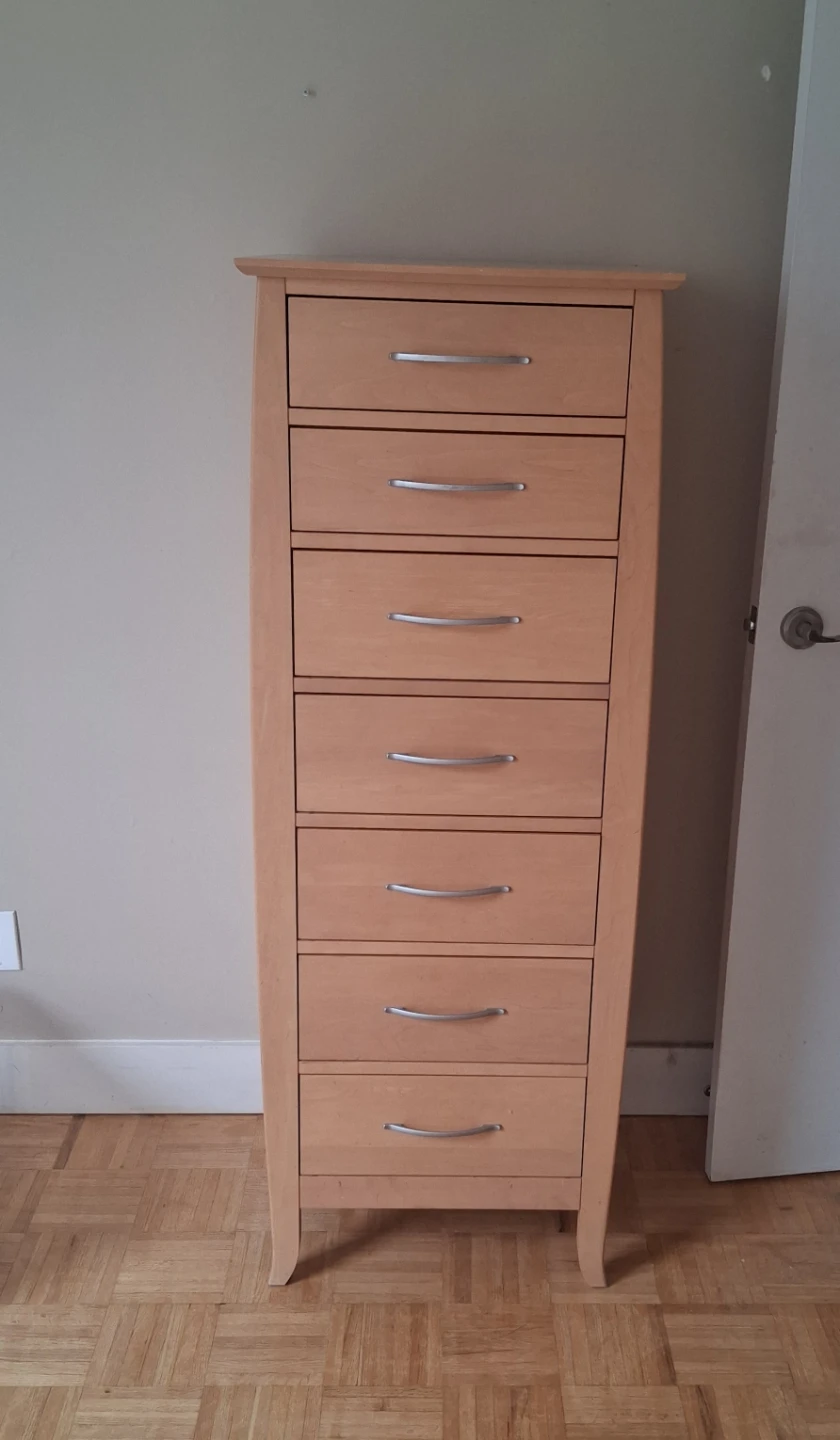 Solid Maple 90s Vintage Tall Dresser FREE