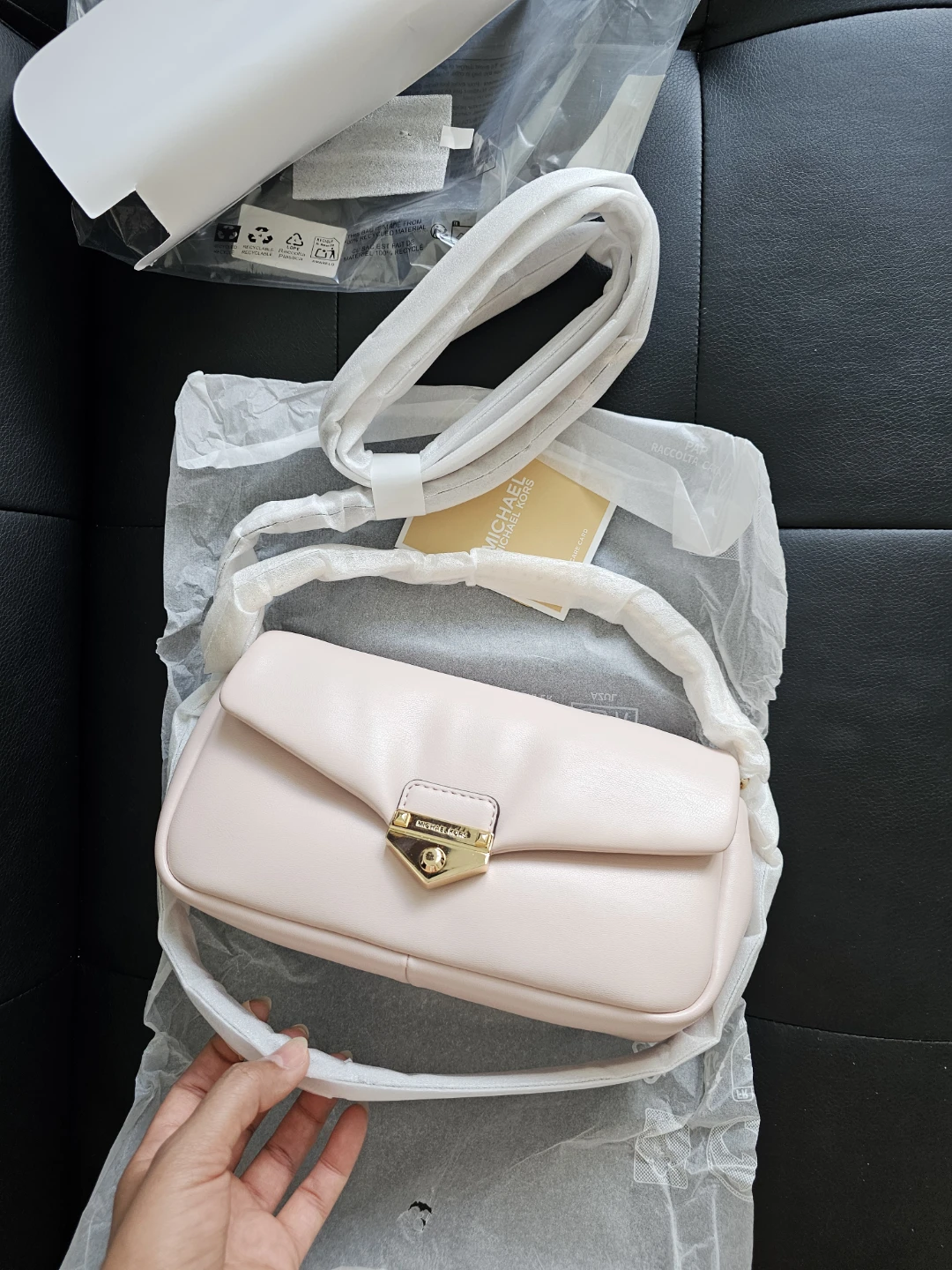 BNWT Authentic Michael Kors Pink Leather Shoulder Bag