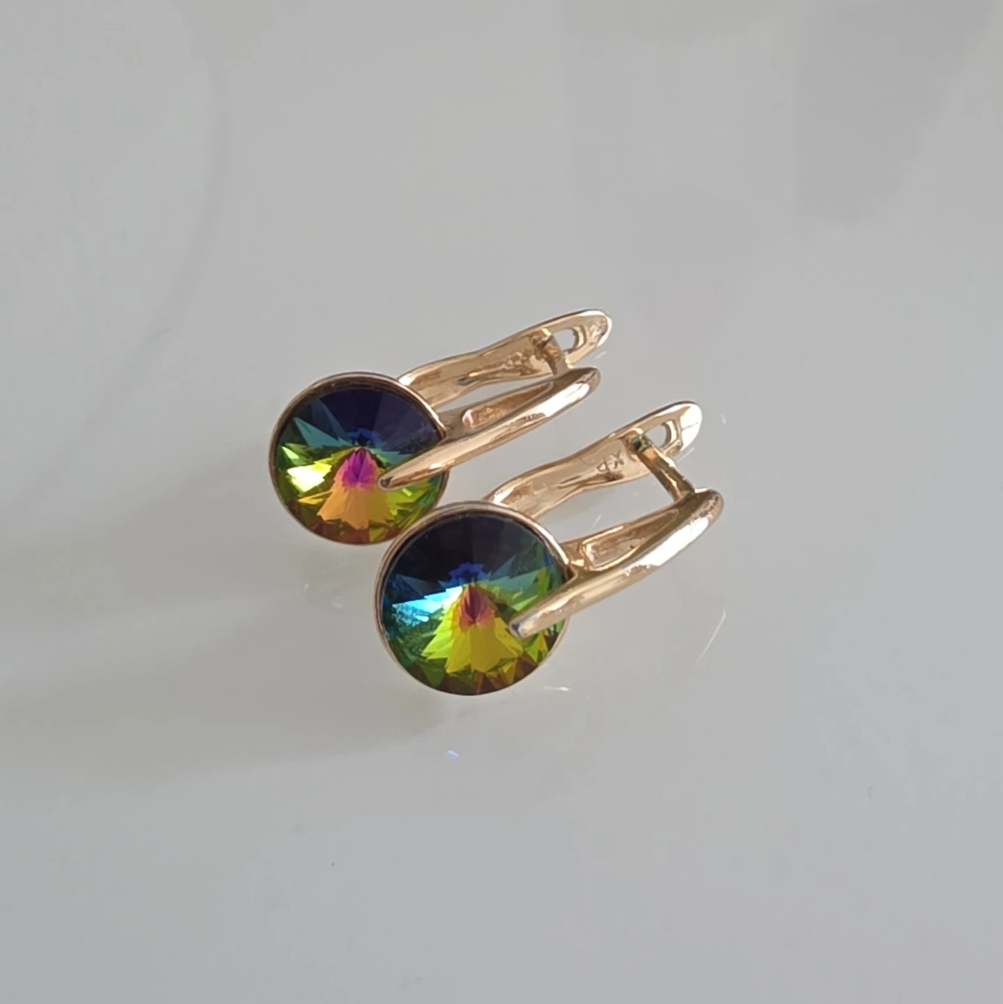 Sparkly Aurora Borealis Crystal Earrings