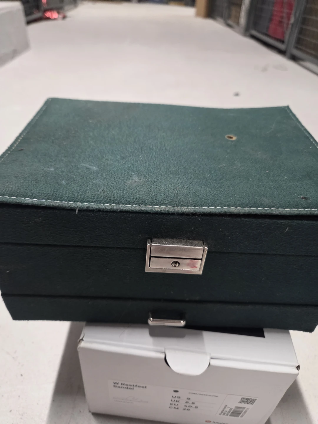 Green Jewelry Box with Two Tiers - photo 2