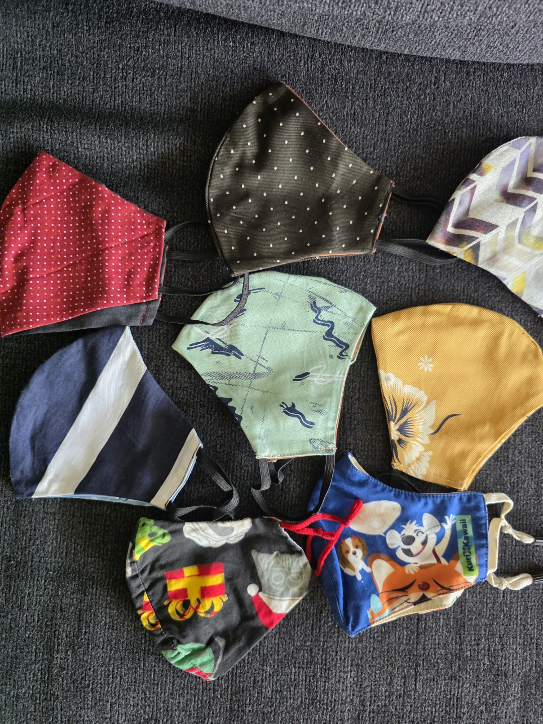 Assorted Cloth Face Masks - 8 Pack