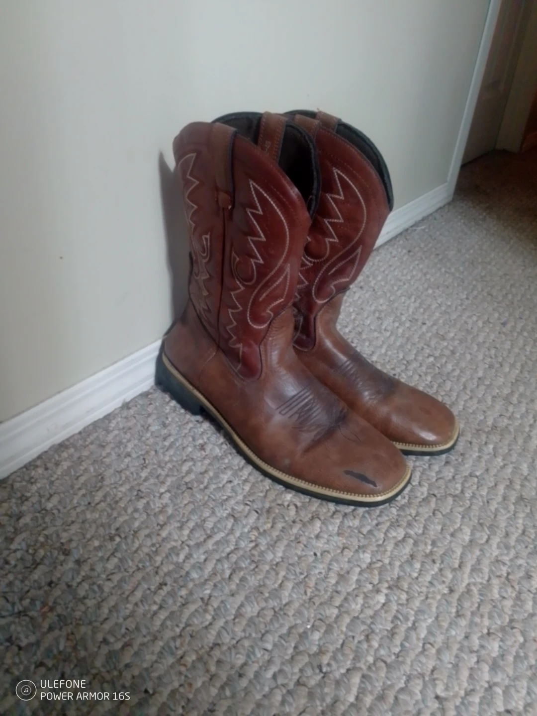 Brown Leather Cowboy Boots