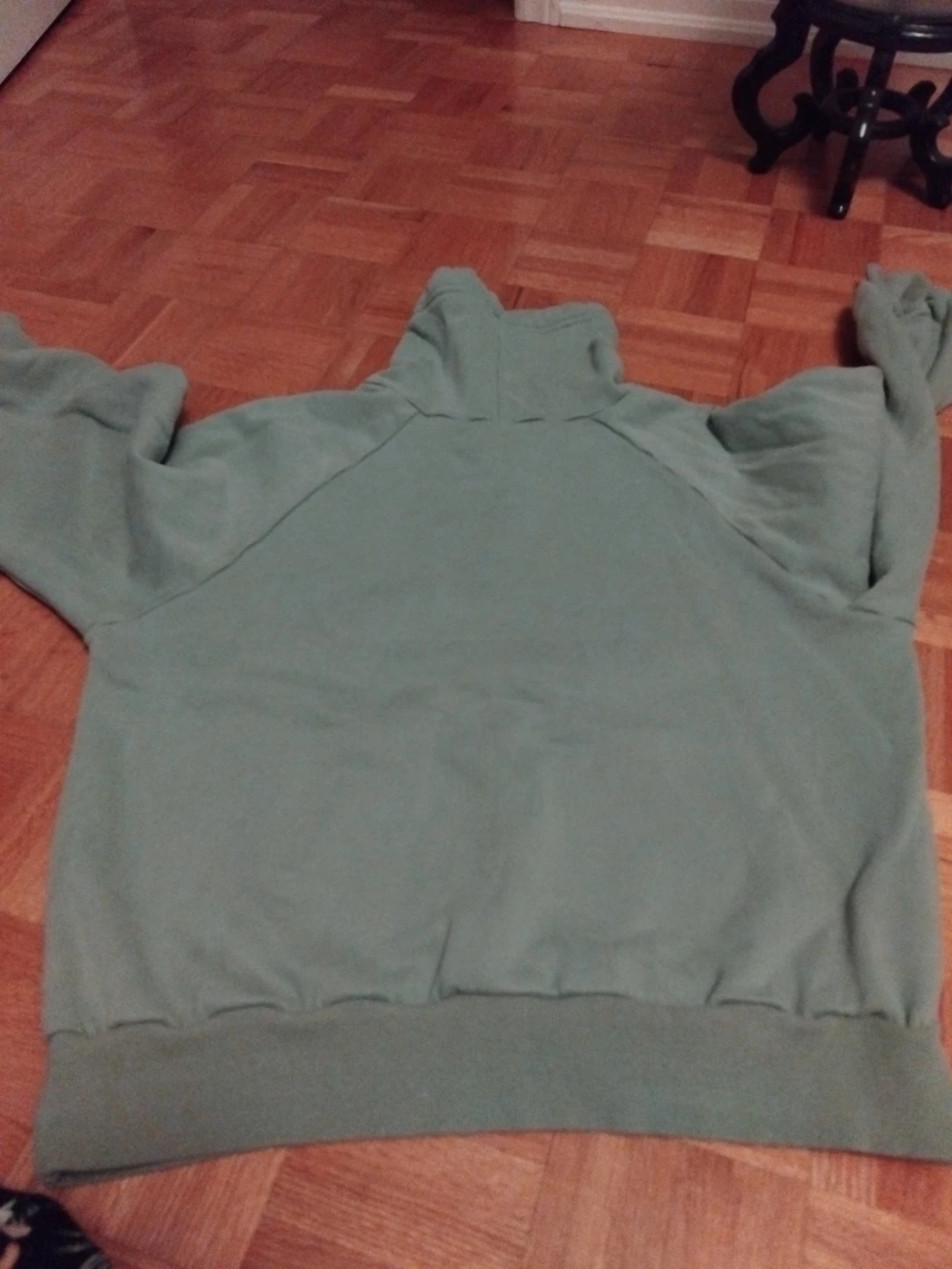 Green Pullover Sweatshirt with High Neck - photo 2
