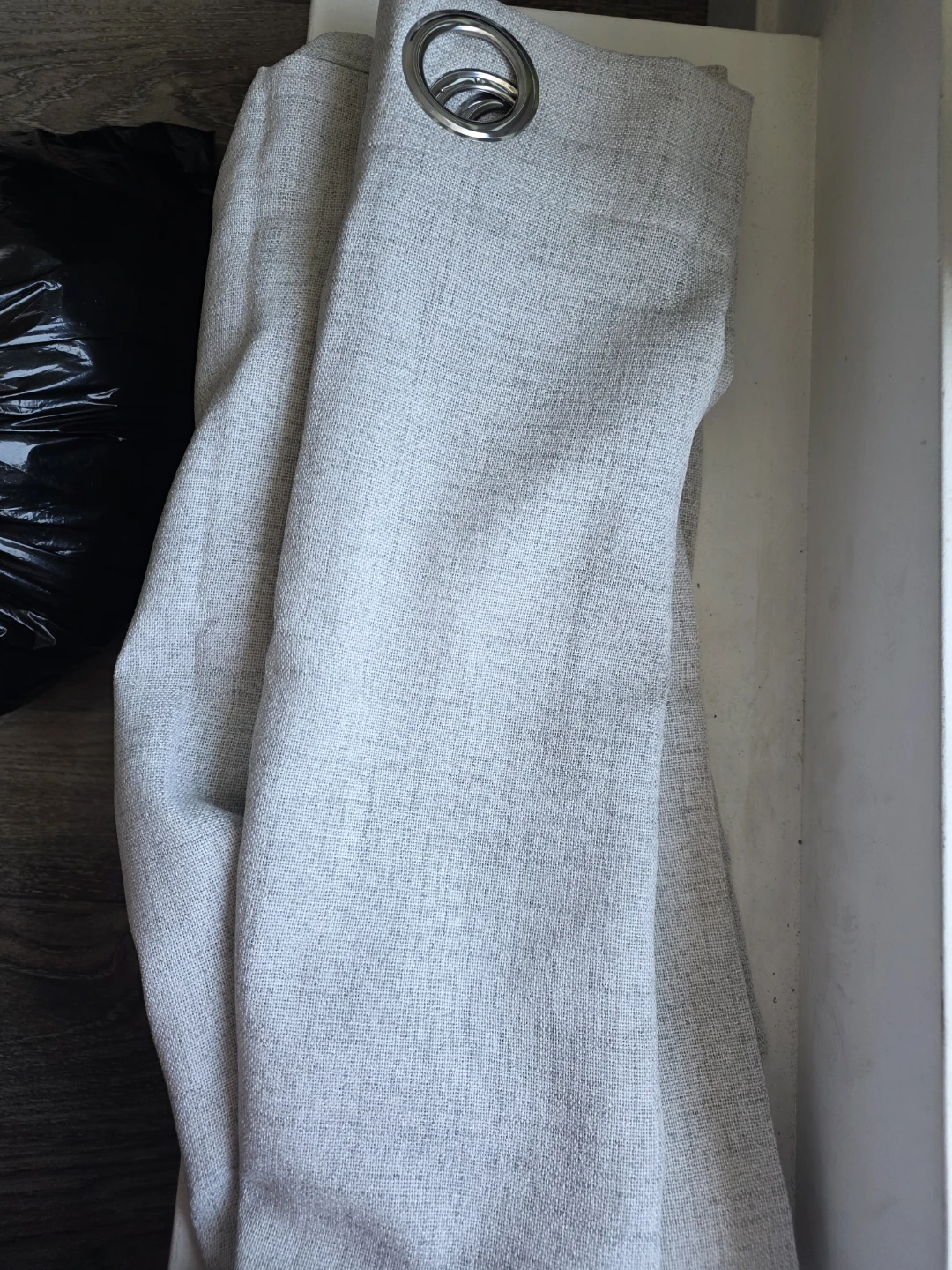 Light Grey Grommet Curtain Panel x2 - photo 2