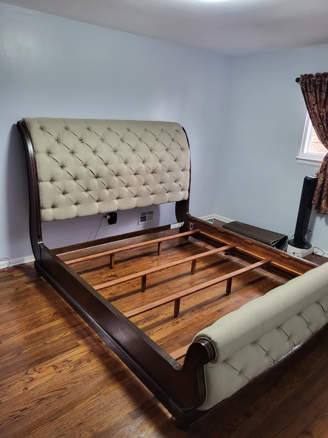 Tufted Sleigh Bed Frame - photo 4