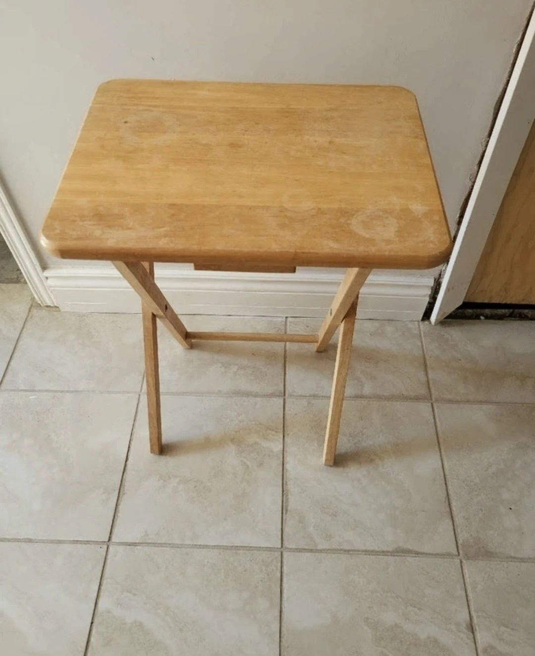 TWO NEW Wooden Folding Tray Tables- NEW - photo 2