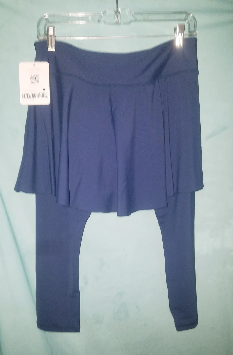 Ladies Navy Blue Bubblelime Golf Skirt w Attached Leggings - photo 3