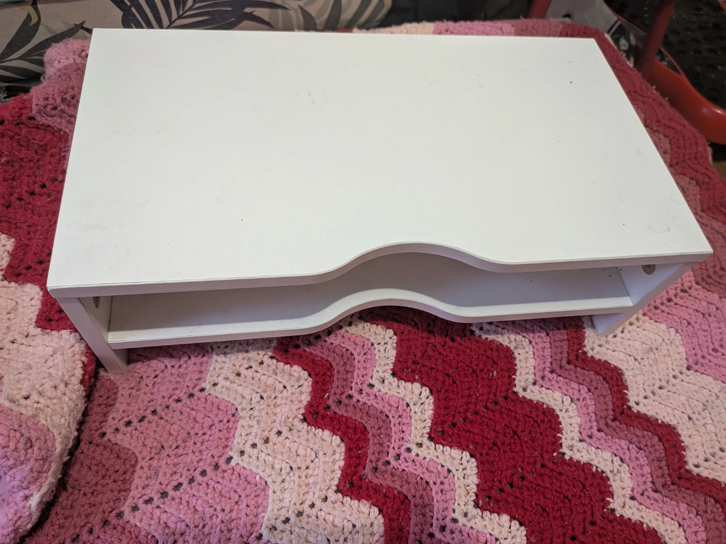 White Desk Shelf Riser