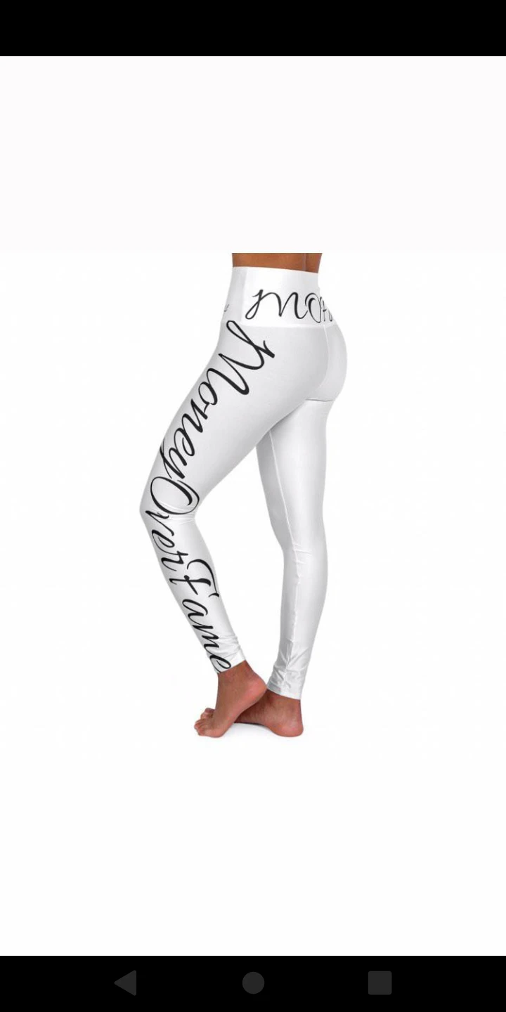 White "Money Over Fame" Leggings - photo 2