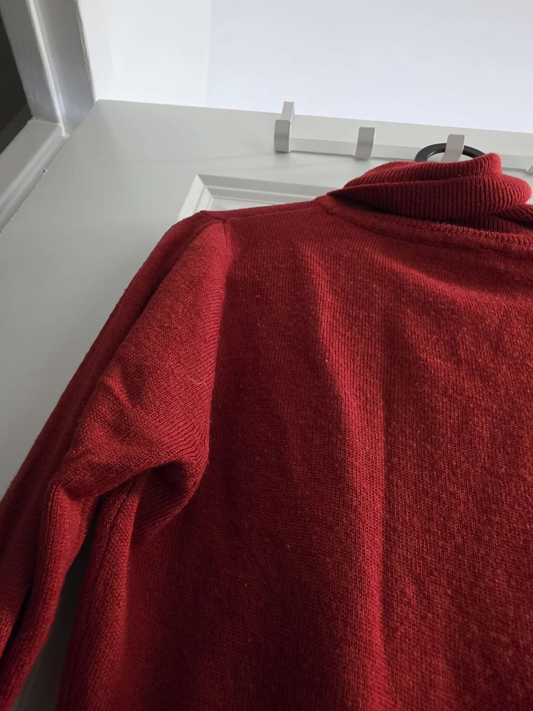 Dark and Bright Red Long-Sleeved Turtleneck - photo 2