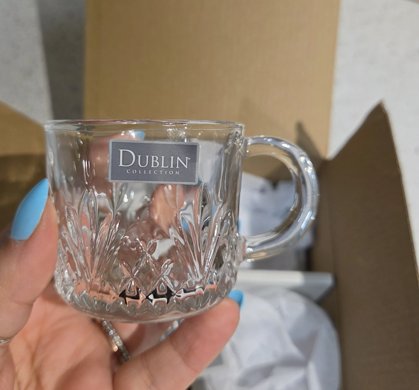 Dublin Collection Crystal Espresso Mugs - Set of 4