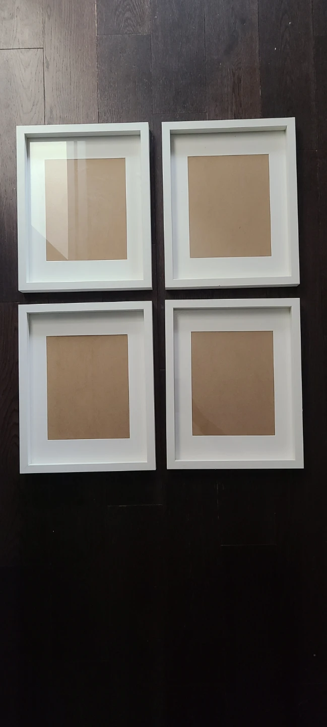 Set of 4 White Square Picture Frames