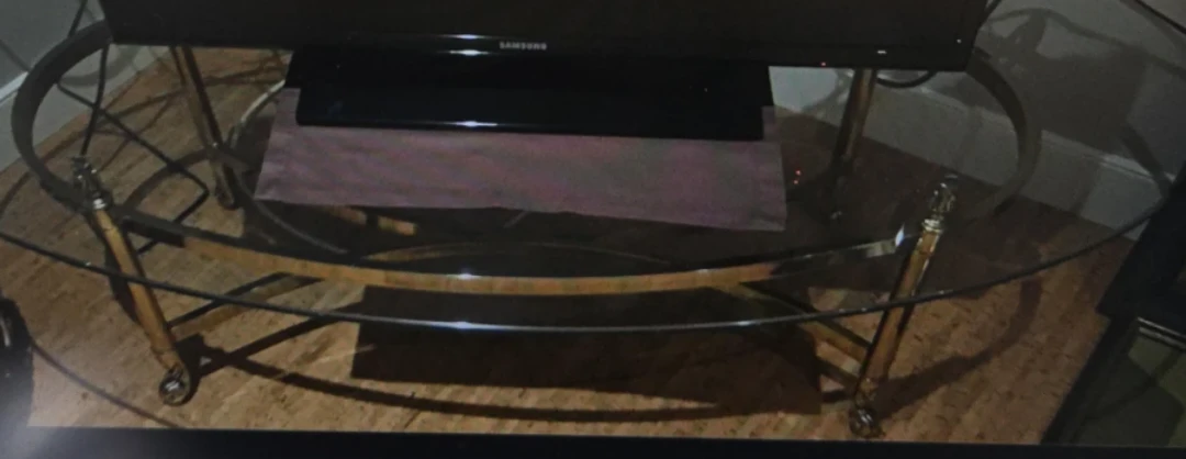 Glass coffee table
