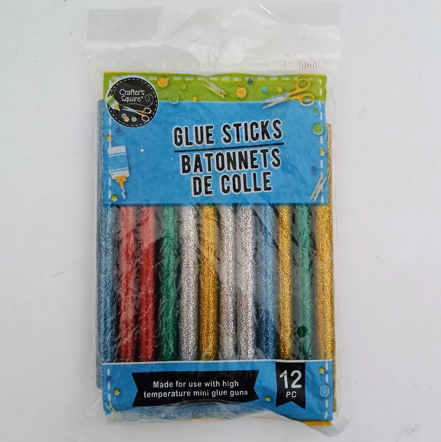 Crafter's Square Glitter Glue Sticks - 12 Count ⚽