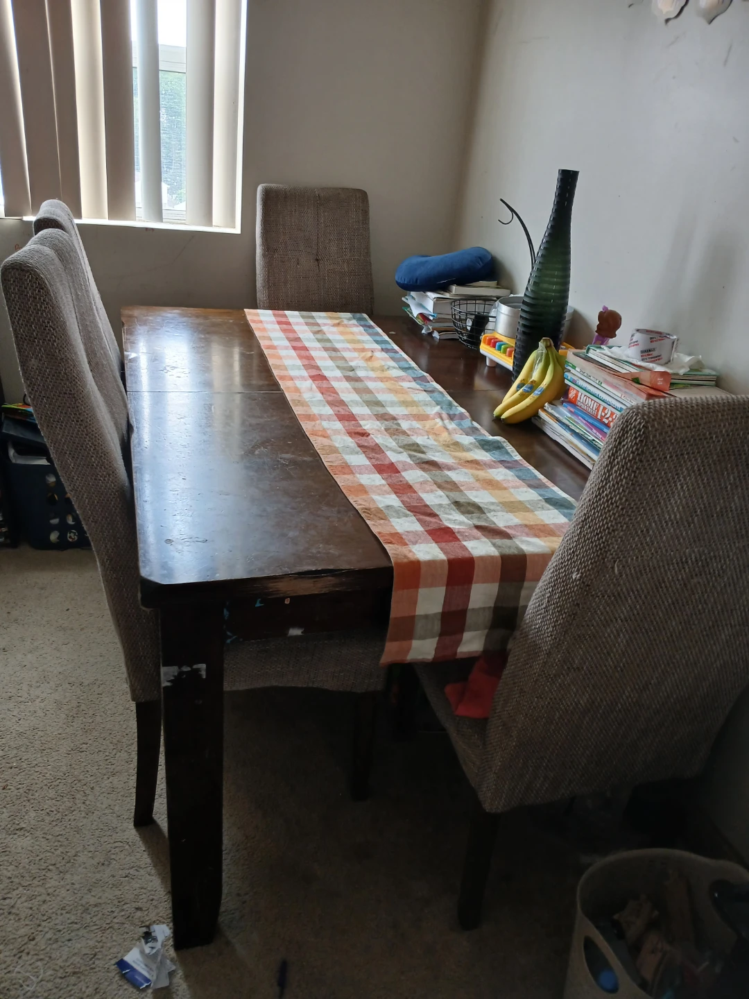 Wooden Dining Table with Chairs