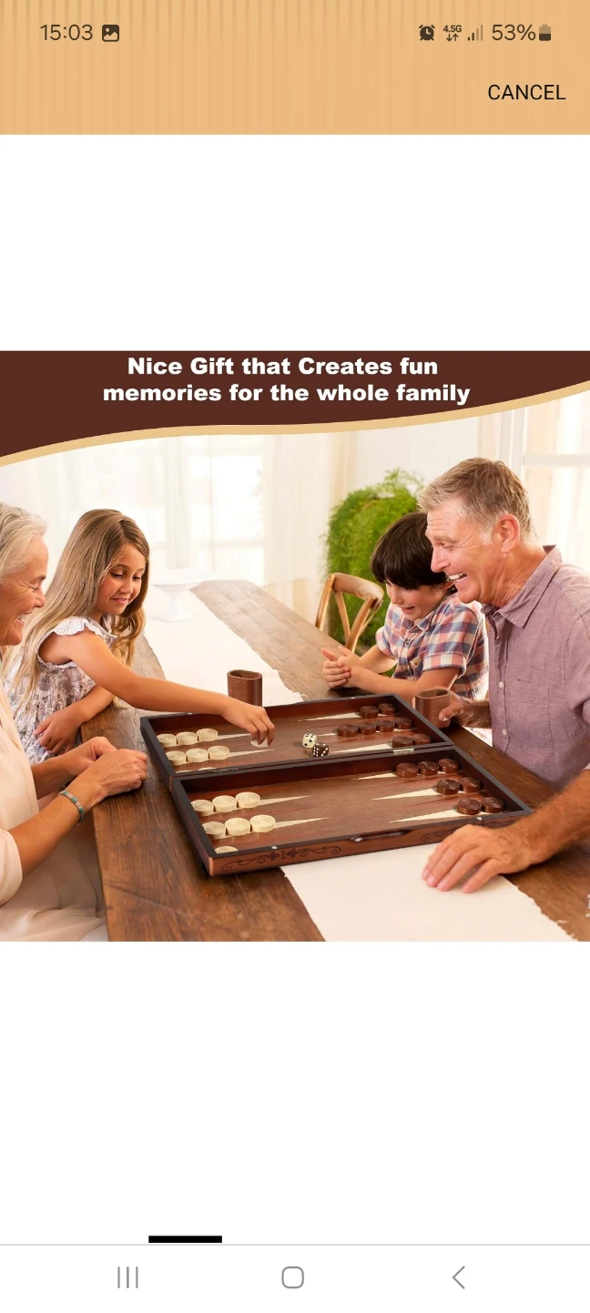 Wooden Backgammon Set - photo 2
