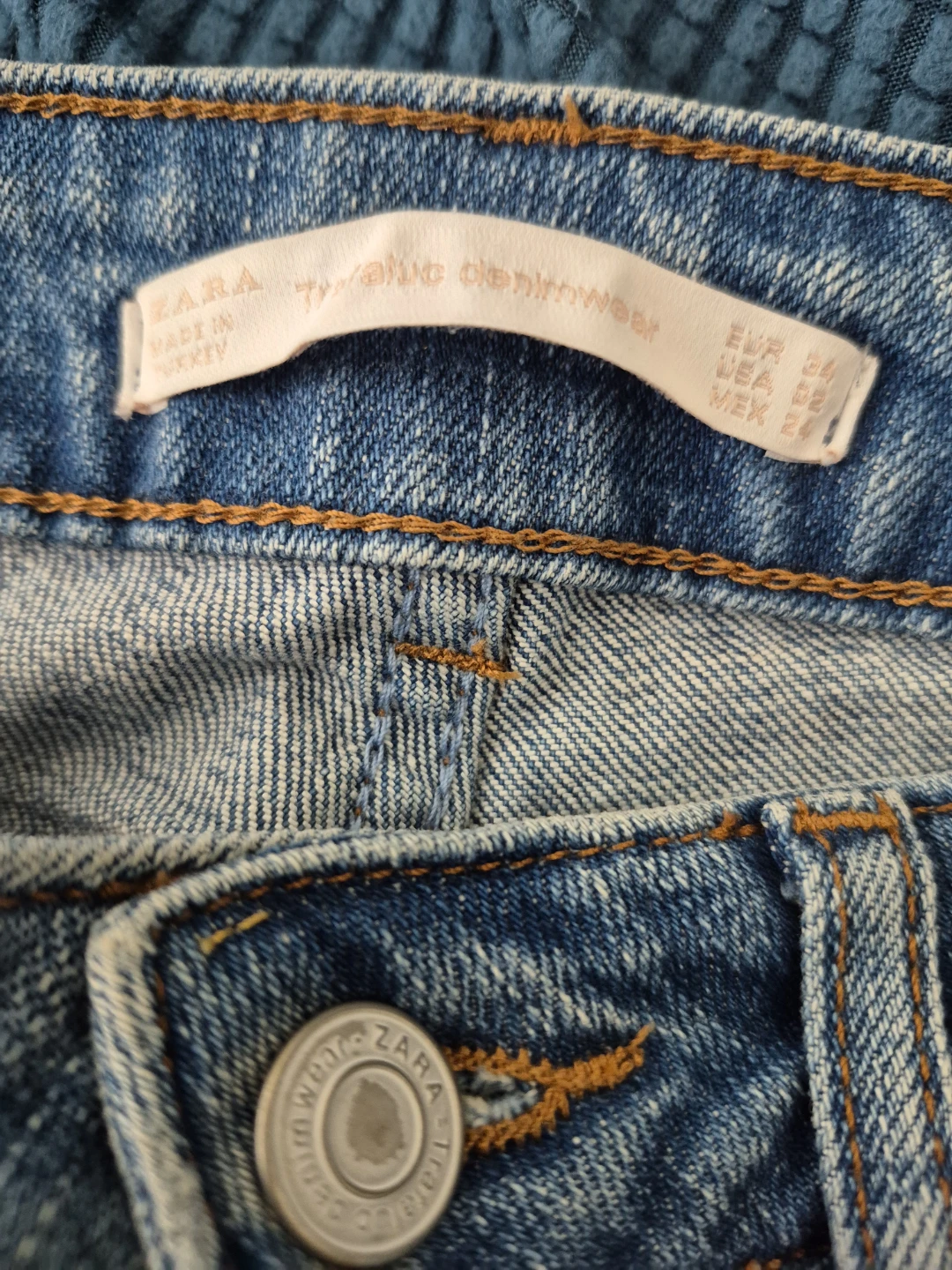 ZARA Distressed Flare Jeans with Fringe - photo 3
