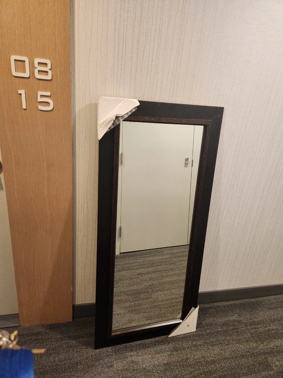 Framed Mirror - Dark Brown Frame
