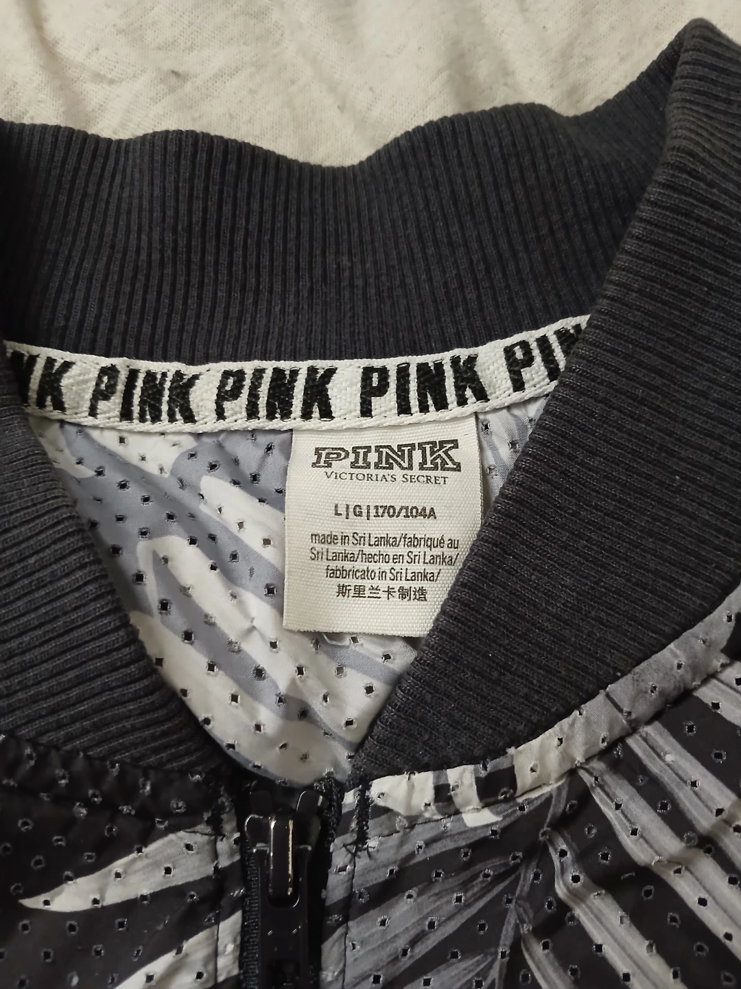 Pink Victoria's Secret Tropical Print Bomber Jacket - photo 2