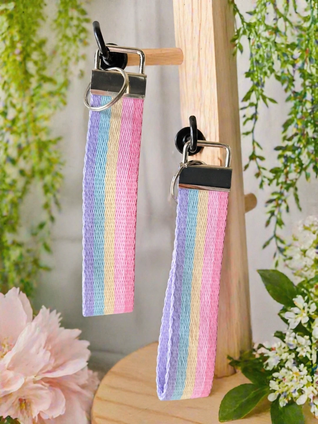 Rainbow Stripe Keychain Wristlets. Price is for each. - photo 3