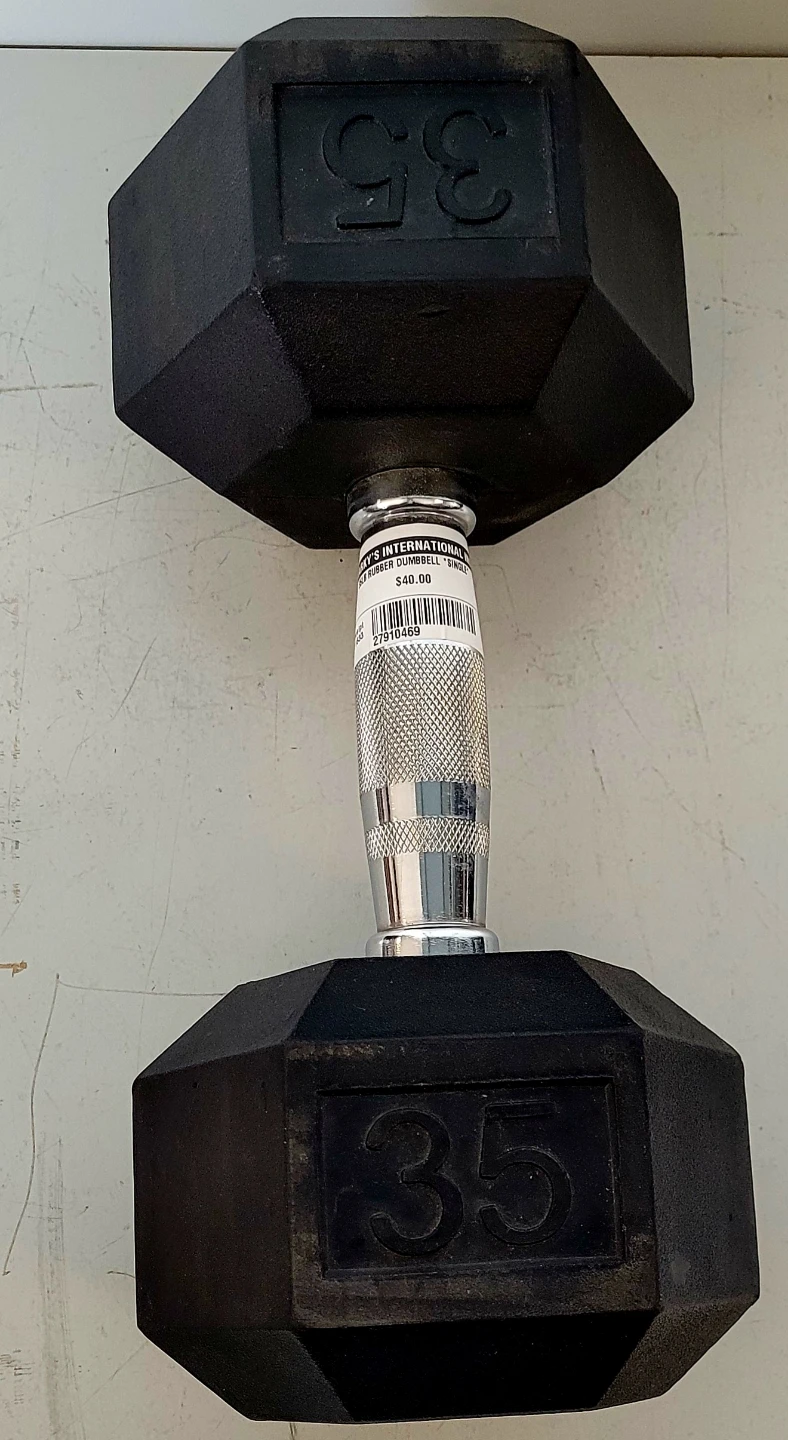 35LB Rubber Hex Single Dumbbell (27910469) - photo 2