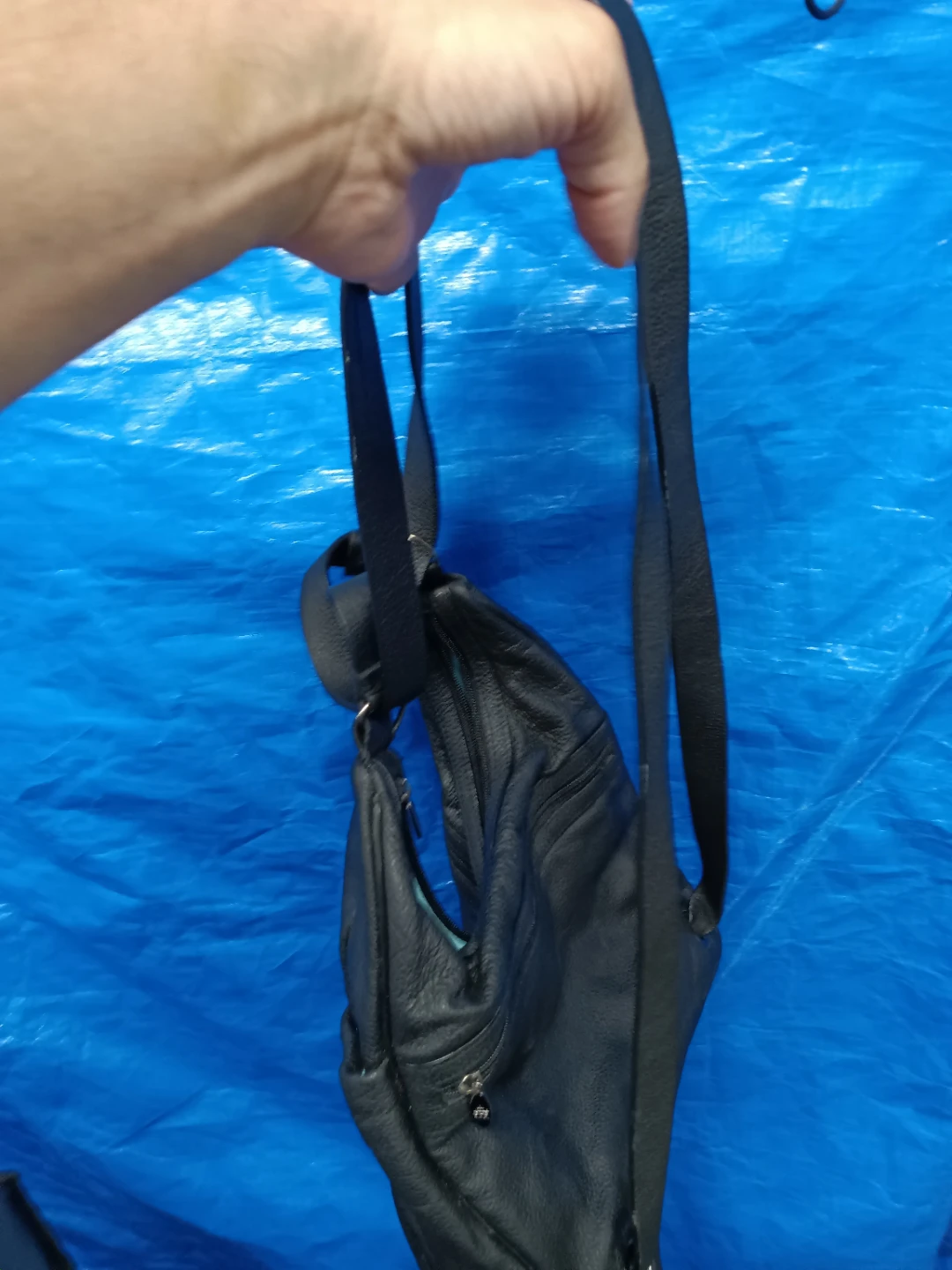 Genuine Leather Shoulder Bag/Backpack ⚽ - photo 4