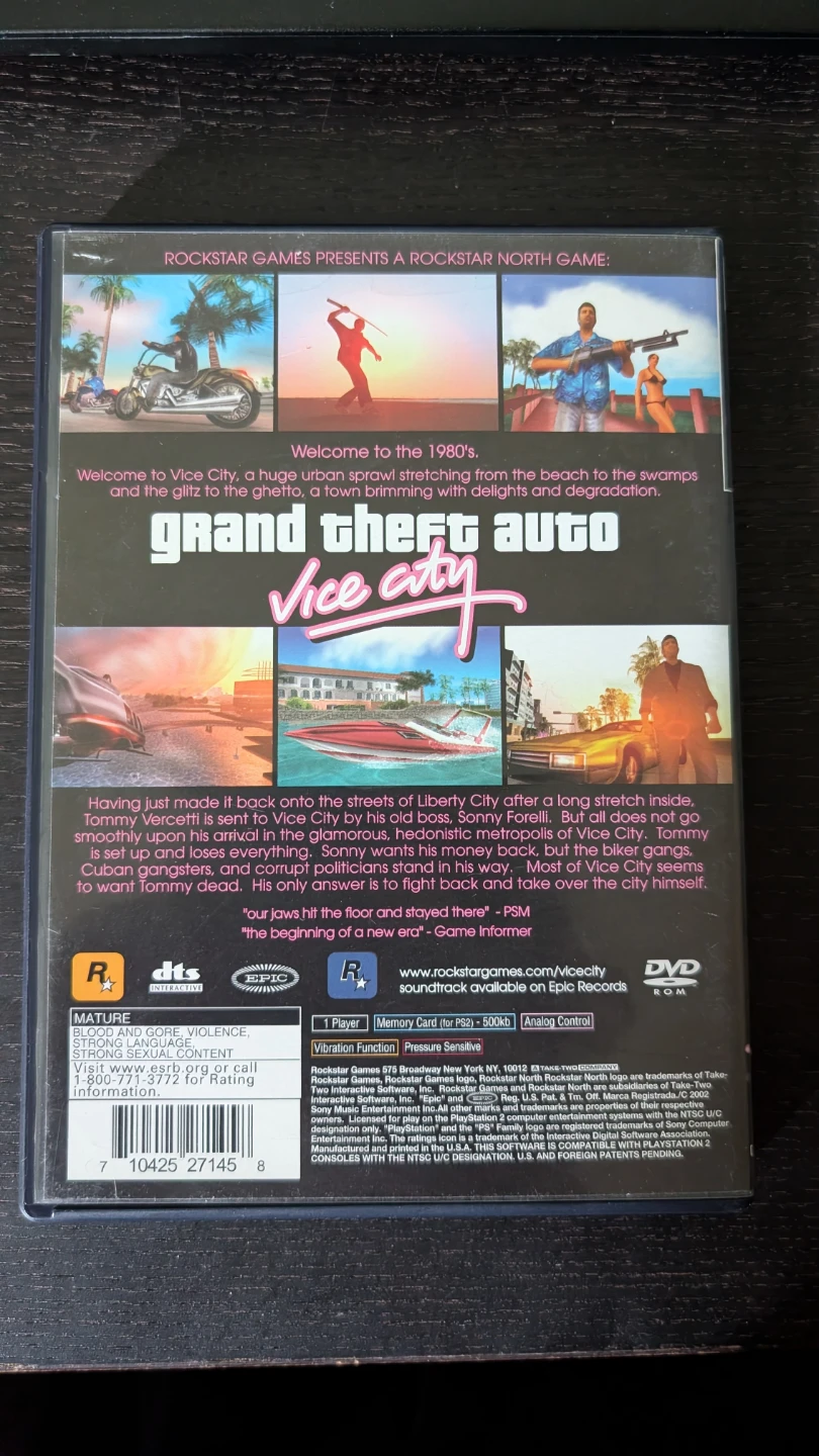 Grand Theft Auto GTA Vice City (PS2, 2002) - No Map - photo 2