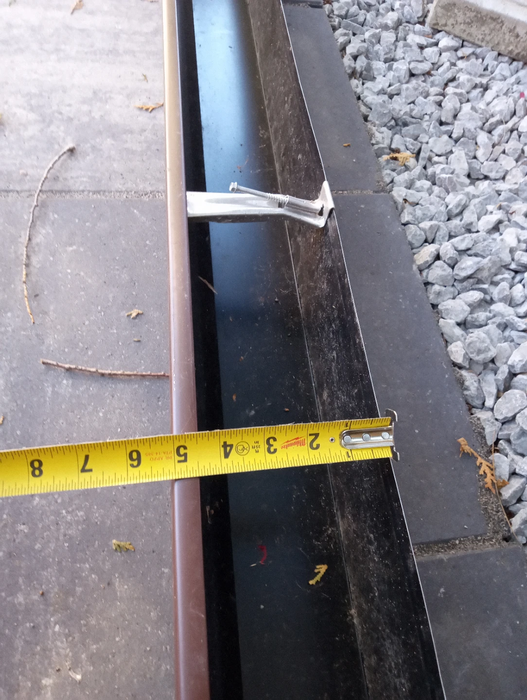 Brown Metal Gutter Section 8 feet 9 inch long x 5 inch deep - photo 2