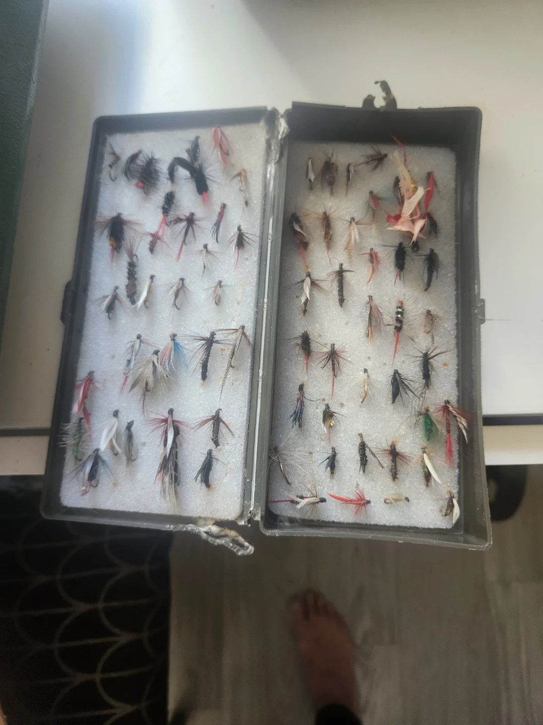 Fishing Lure Assortment in Tackle Box