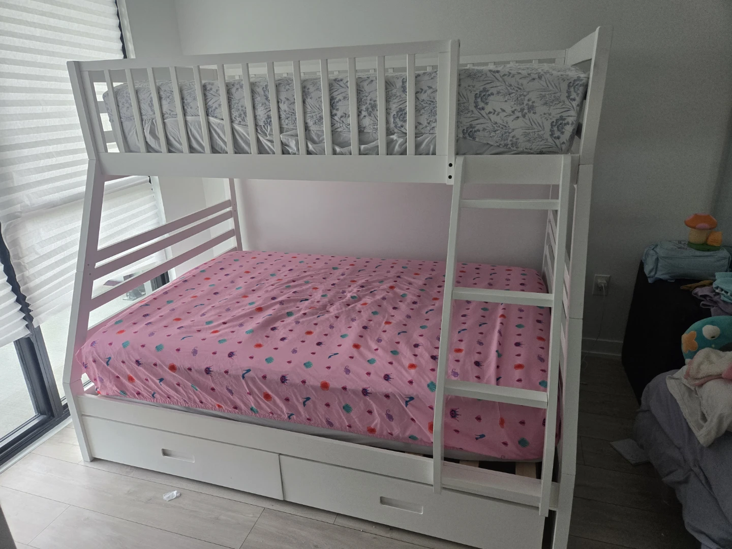 White Bunk Bed with Storage Drawers