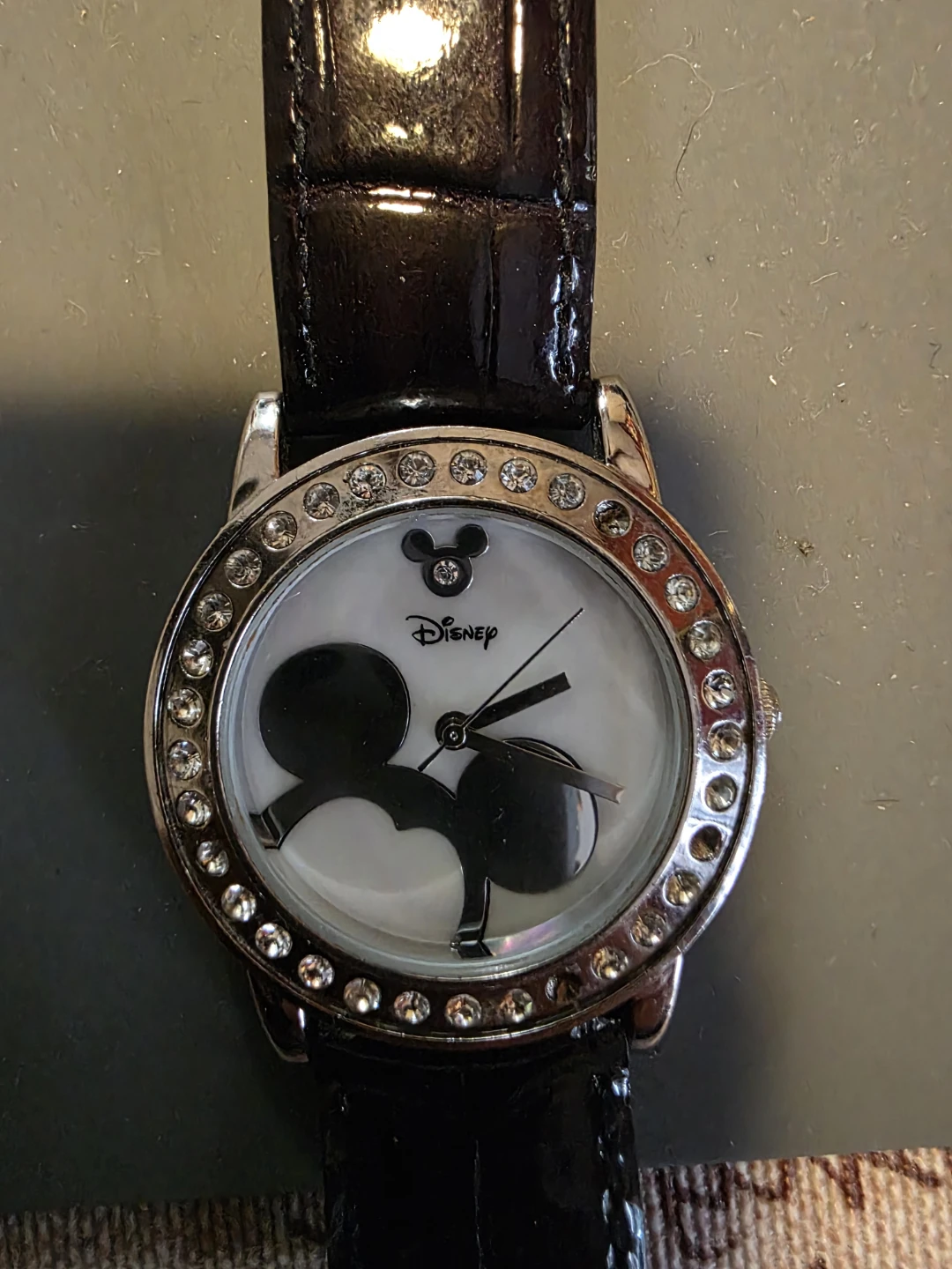 Disney Mickey Mouse Watch with Rhinestone Bezel