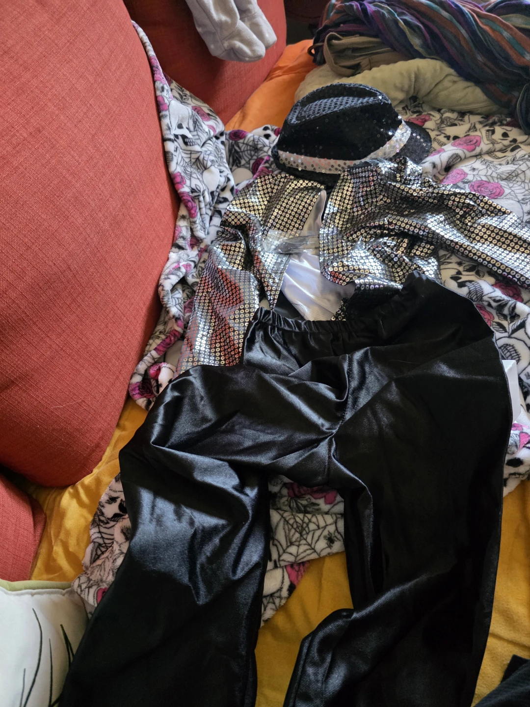 Sequin Jacket Costume with Black Pants and Hat