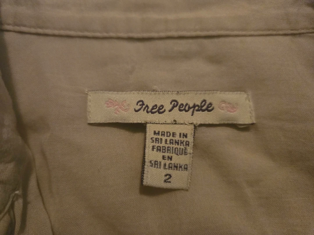 ⚽ Free People Button-Up Shirt Size 2 - photo 3