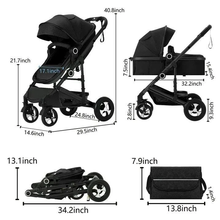 OBF-3-in-1 Convertible Baby Stroller  New - photo 4