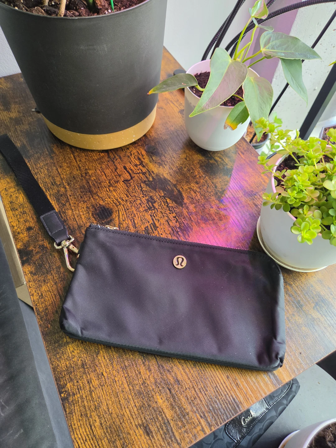 Lululemon Black Wristlet Pouch