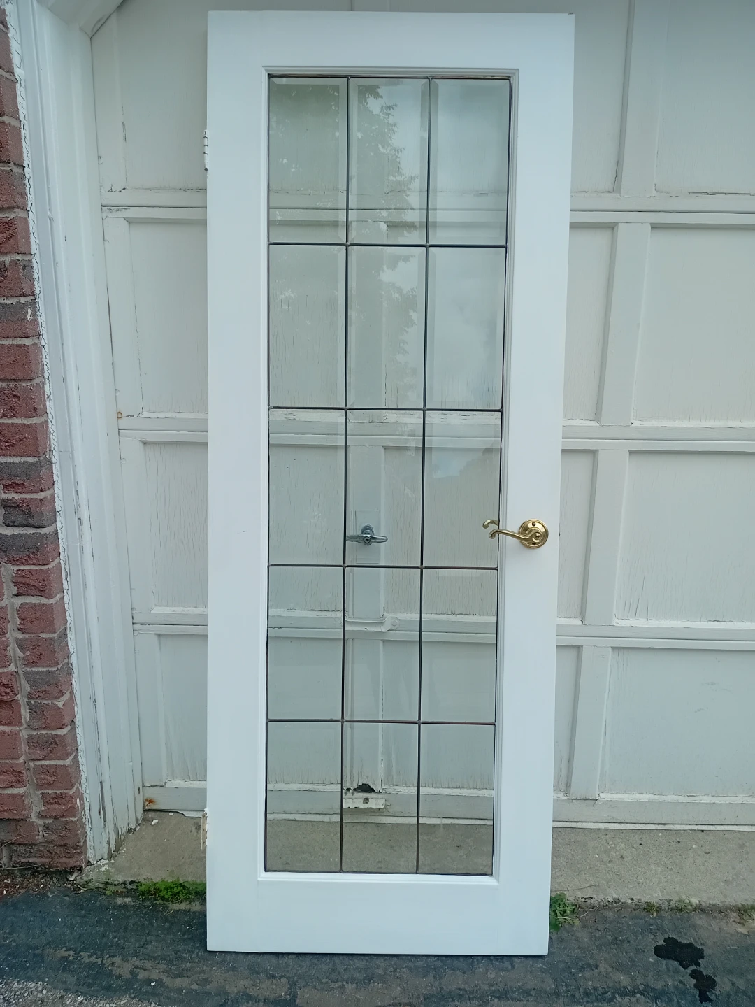White Interior Door with Glass Panes - photo 3