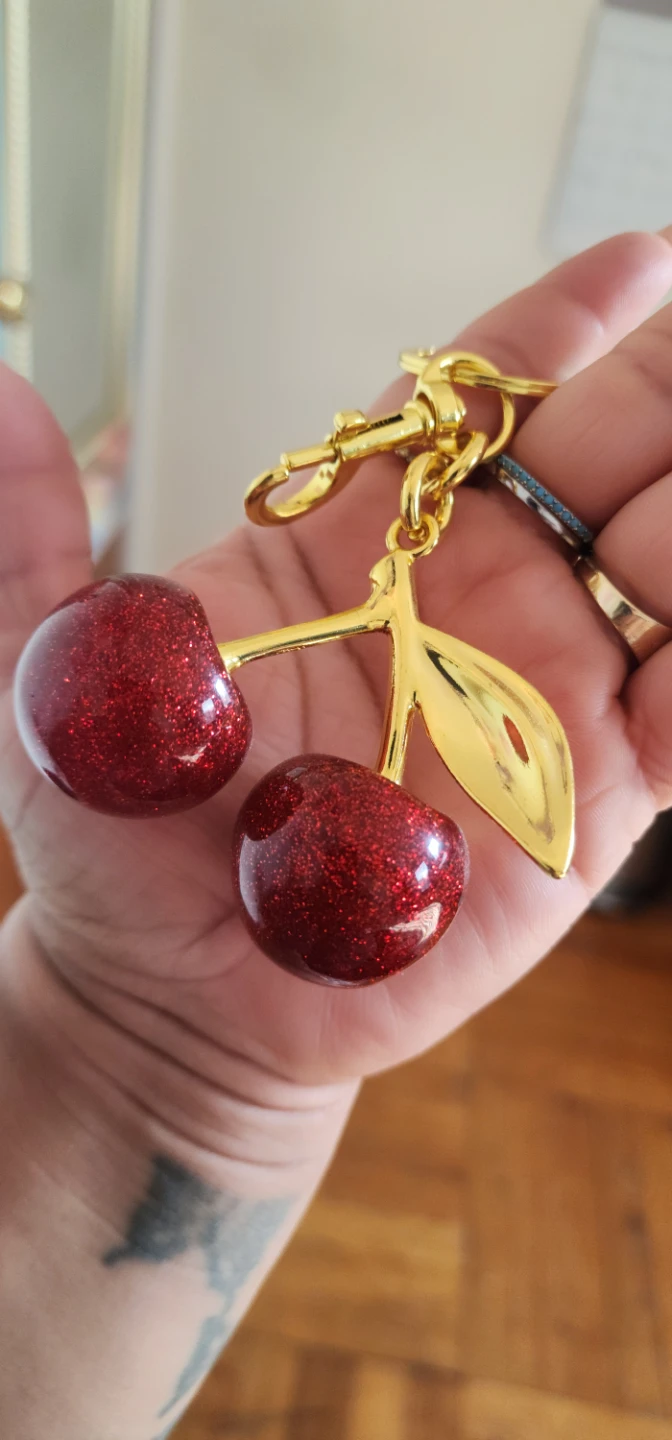 Glittery Cherry Keychain - photo 4