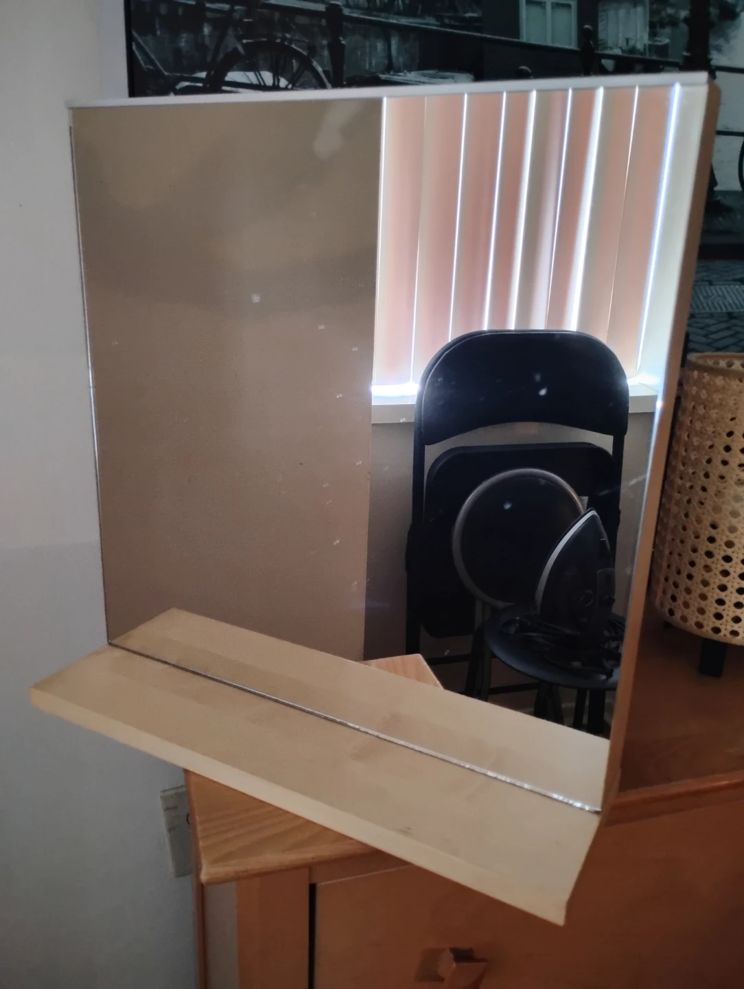 Professional 18x16 Wooden Table Top Make Up Mirror
