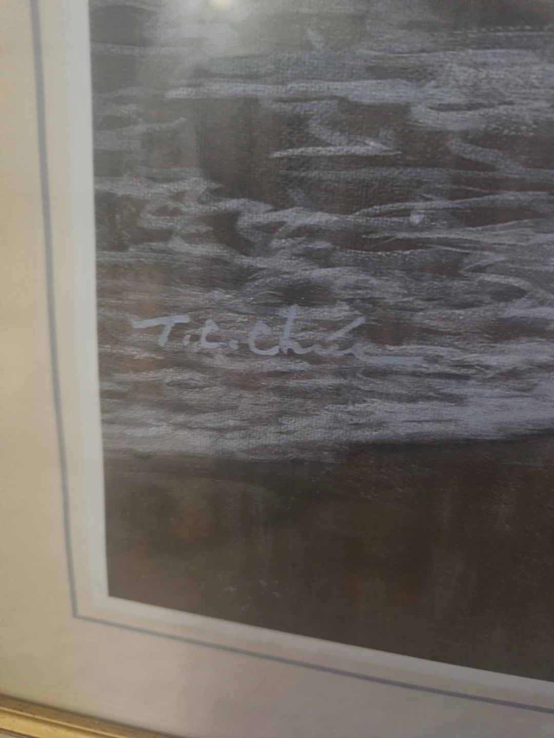 Two Rowboats on beach signed by artist  T.C Chiu - photo 3