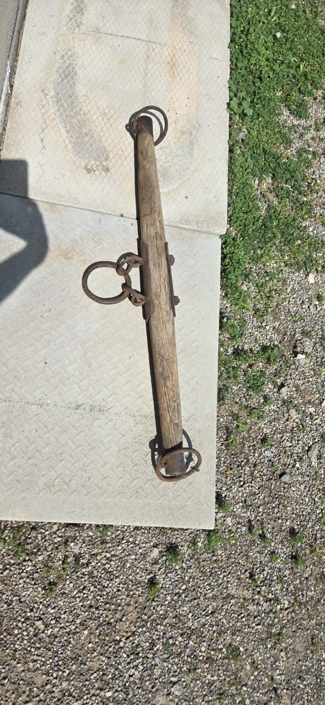 Vintage Wooden Yoke Top with Metal Rings