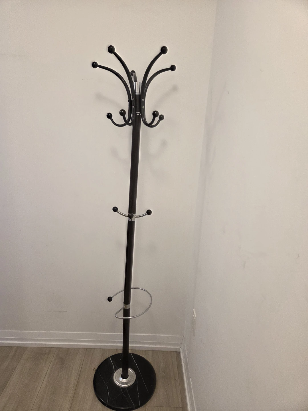 Black Coat Rack with Marble Base - photo 4