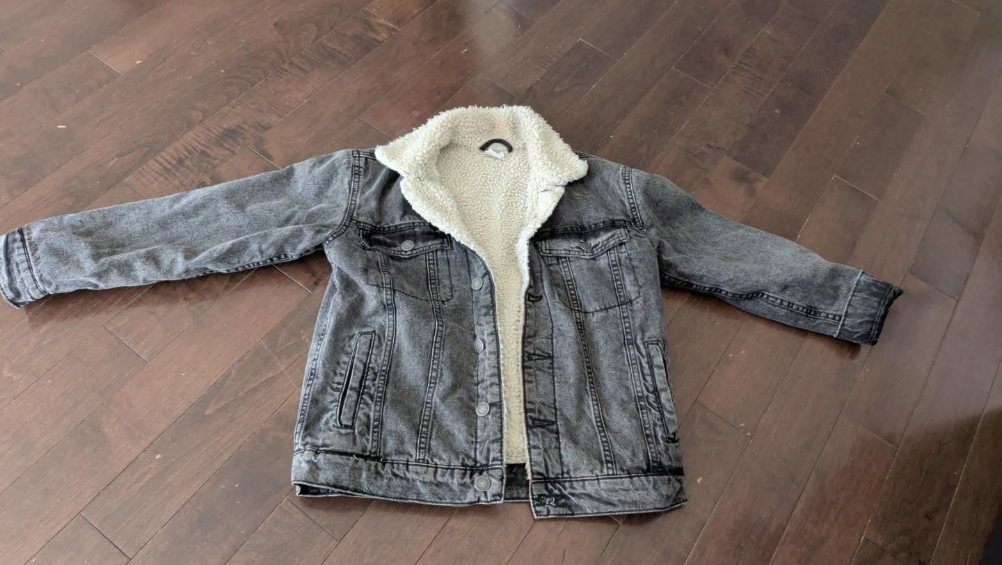 Veste en denim ZARA doublée sherpa pour enfant - photo 2